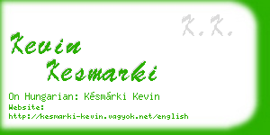 kevin kesmarki business card