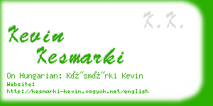 kevin kesmarki business card